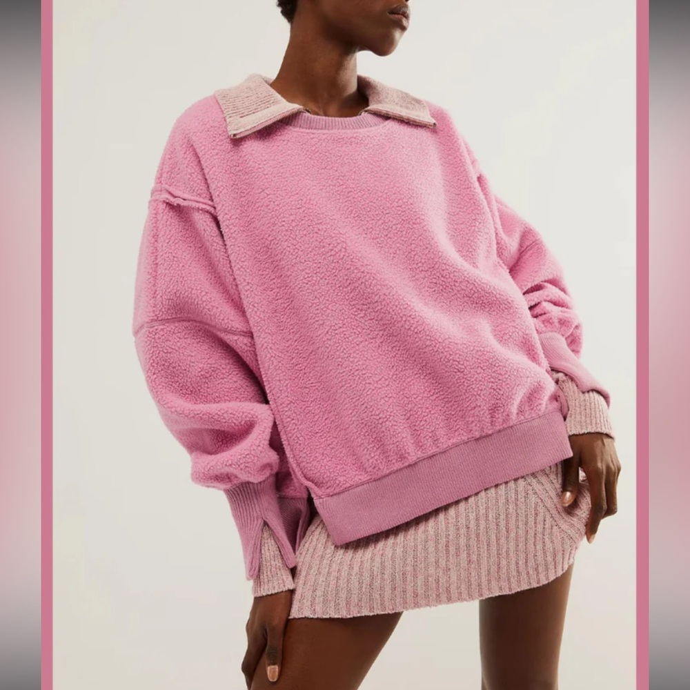 Free People Camden Fleece sweatshirt sz XL